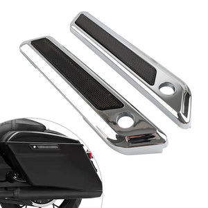 Caches de charnières de sacoches chromés avec réflecteur fumé pour Harley Touring 2014 et plus - vue 2