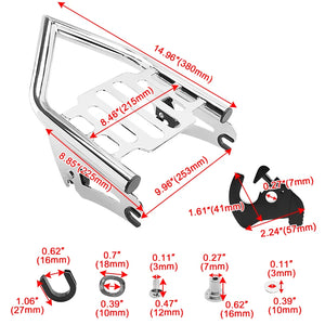 Porte-Bagages Chopper Chromé pour Harley-Davidson Touring - vue 6