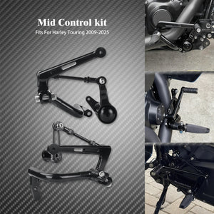 Kit Commandes Centrales avec Tringlerie de Frein/Sélecteur en Aluminium - Harley-Davidson Touring 2009-2025 – photo 2/7