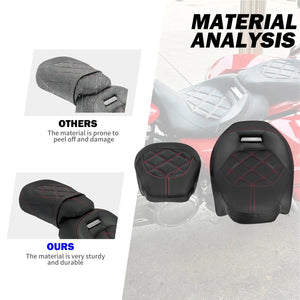 Selle biplace conducteur/passager pour Harley-Davidson Touring 2009-2024 – photo 6/11