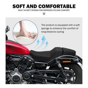 Selle biplace en cuir pour moto Harley-Davidson Nightster - vue 4