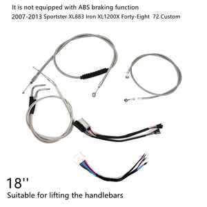 Kit de durite d'embrayage et de frein d'extension 10-18 pouces pour Harley-Davidson Sportster XL883, Iron XL1200, Forty Eight, 72V 2007-2024 – photo 19/20