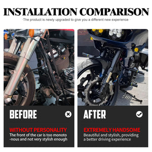 Barre de protection avant (engine guard / crash bar) avec rondelles pour Harley-Davidson Touring 2009-2024 – photo 2/6