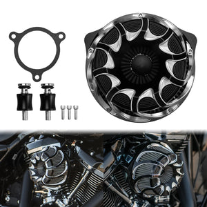 Filtre à air CNC chromé à cornet apparent pour moto Harley-Davidson - vue 14