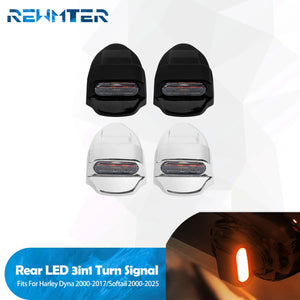 Clignotants LED 3 en 1 pour Harley Dyna, Softail - vue 1