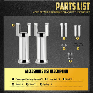 Supports de Repose-pieds Passager Arrière - Harley-Davidson Softail 2018 et plus – photo 5/8