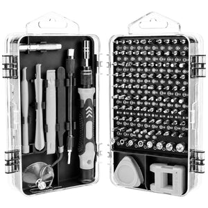 Kit de tournevis de précision 115 en 1 avec embouts magnétiques et tige flexible - outils de réparation électronique – photo 8/10