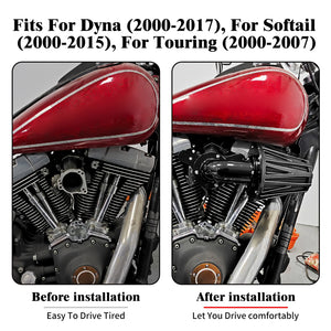 Filtre à air CNC gris et rouge pour moteur Harley-Davidson - vue 4