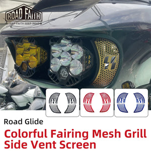 Grille de Calandre Latérale (Mesh Grill) Inox Colorée - Harley-Davidson Road Glide & CVO Road Glide 2015 et plus récent – photo 1/11