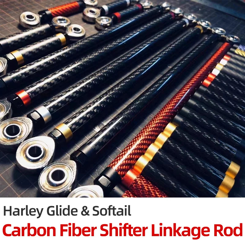 Tringlerie de Sélecteur en Fibre de Carbone pour Harley Touring et Softail – photo 1/14