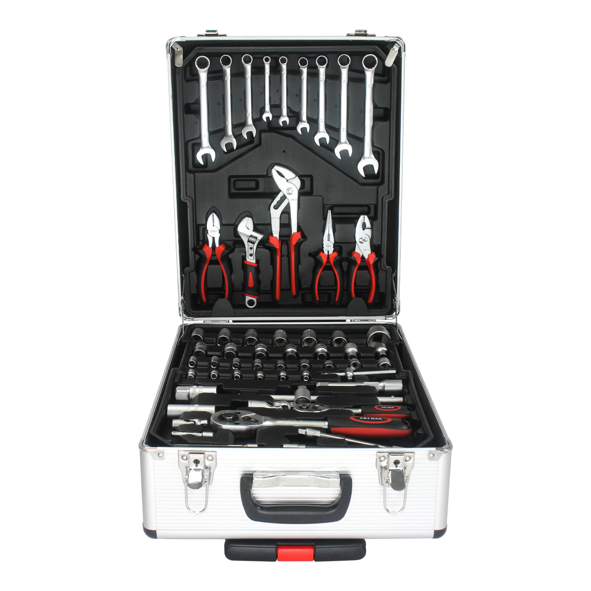 Coffret d'outils à main professionnel avec valise trolley en aluminium – photo 8/8
