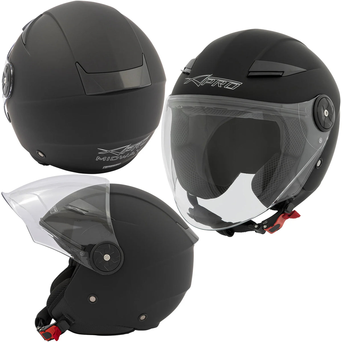 Casque jet moto avec écran intégral - vue de profil - vue 4