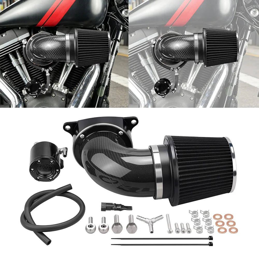 Kit admission haut débit carbone pour Harley Dyna et Softail - vue 1