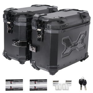 Top case en aluminium avec dossier passager intégré sur une moto - vue 5