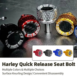 Boulon de Selle à Déverrouillage Rapide Carbone CNC pour Harley Touring, Softail (Universel) – photo 5/12