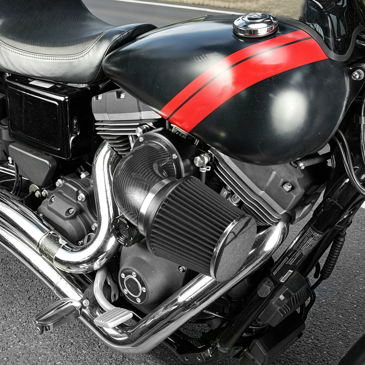 Kit admission haut débit carbone pour Harley Dyna et Softail - vue 2