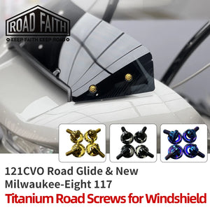 Vis de Pare-brise Titane Colorées pour Harley 121 CVO Road Glide, Street Glide 2024-2025 – photo 1/14