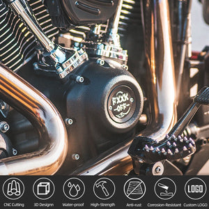 Caches Moteur Personnalisés (Derby / Timer / Embrayage) Aluminium - Harley-Davidson Softail & Road King – photo 2/11