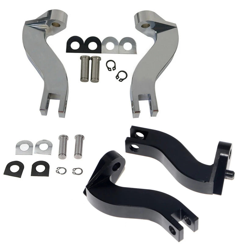 Kit de fixation repose-pieds passager arrière en aluminium pour Harley-Davidson Touring, Street Electra Glide, Road King – photo 1/9