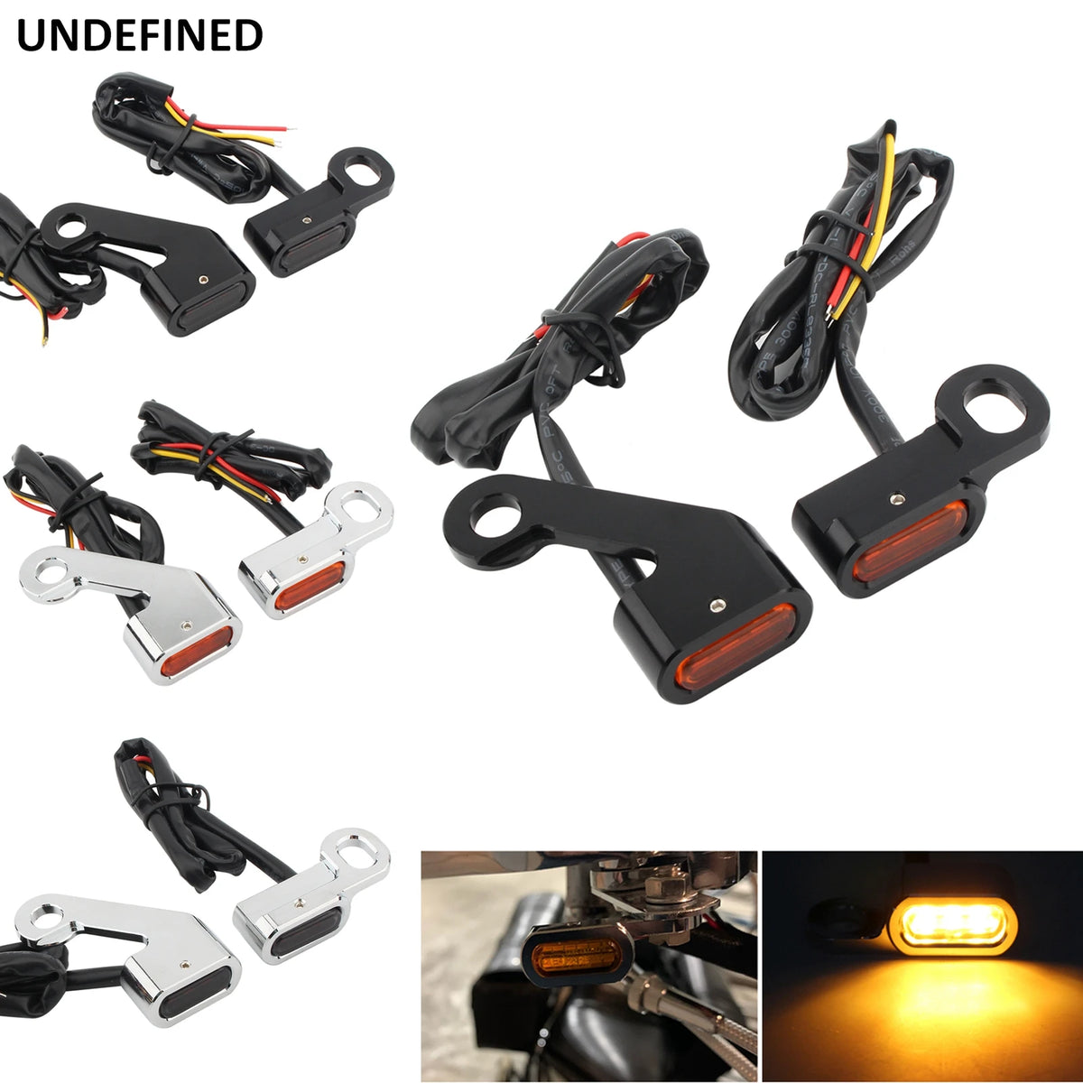 Mini clignotants LED de guidon pour Harley Softail - vue 1