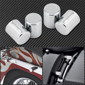 Lot de 4 caches de points d'ancrage (docking hardware) chromés - Harley Touring, Dyna, Softail, Sportster XL – photo 7/7