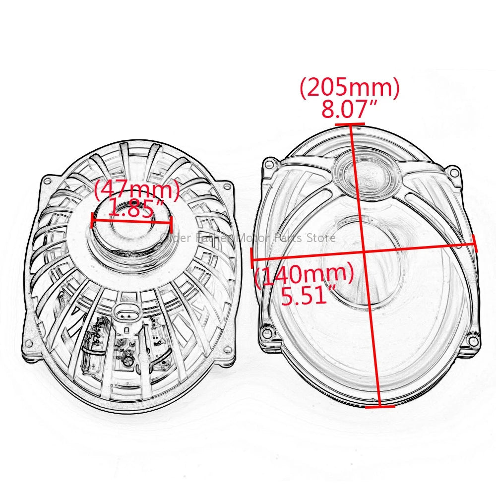 Haut-Parleurs 5x7 Pouces pour Couvercles de Sacoches Harley-Davidson Touring 2014-2020 - vue 6