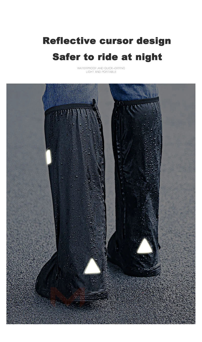 Couvre-bottes moto imperméable réfléchissant - vue 5
