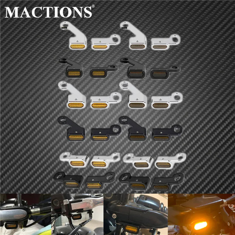 Mini clignotants LED E-Mark avant, feu de position pour Harley Touring, Street/Road Glide, Softail, Sportster XL883 - vue 1