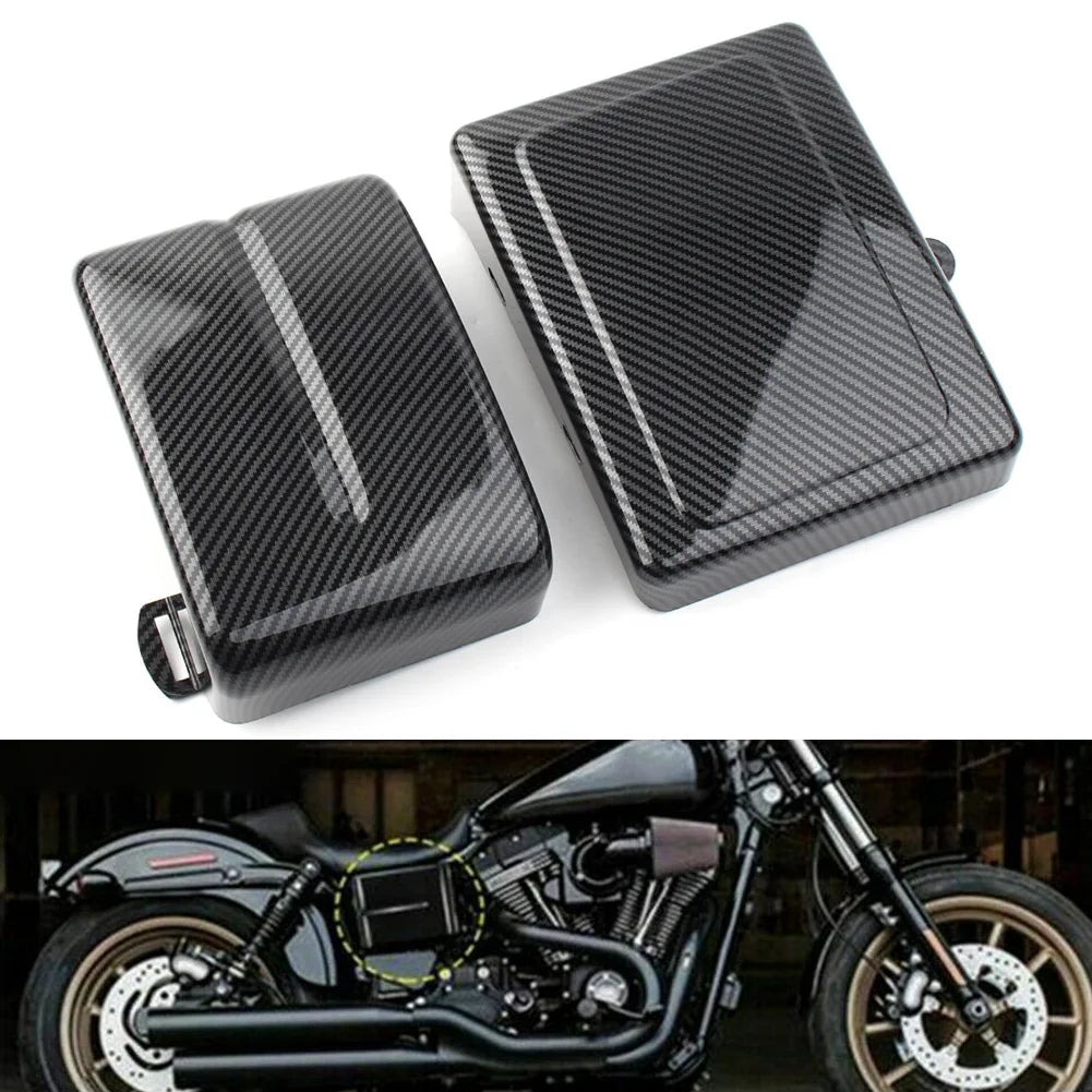 Caches latéraux de batterie pour Harley Dyna - vue 1