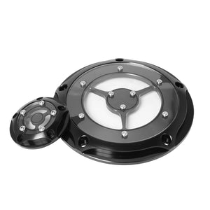 Cache derby et cache timer 5 trous pour Harley Touring Softail Dyna - vue 11