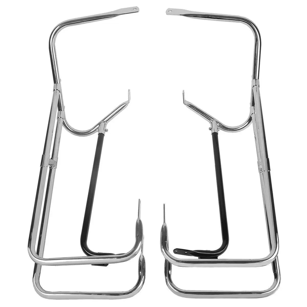 Garde double rail chromé autour des sacoches d'une Harley-Davidson Touring - vue 2