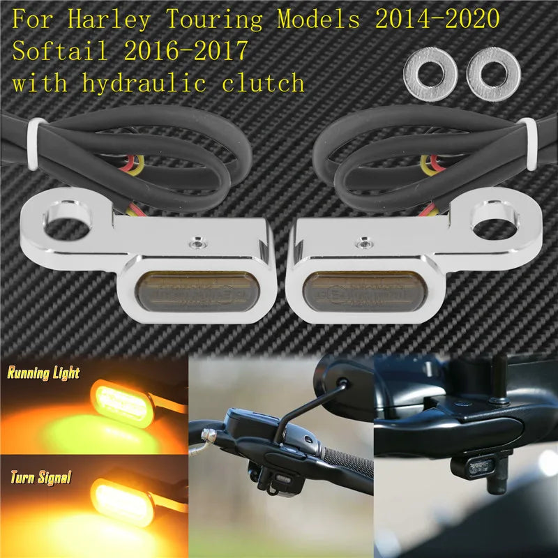 Mini clignotants LED E-Mark avant, feu de position pour Harley Touring, Street/Road Glide, Softail, Sportster XL883 - vue 7
