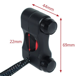 Commutateur guidon en aluminium 22 mm (7/8 po), feu, klaxon, démarreur, universel – photo 4/10