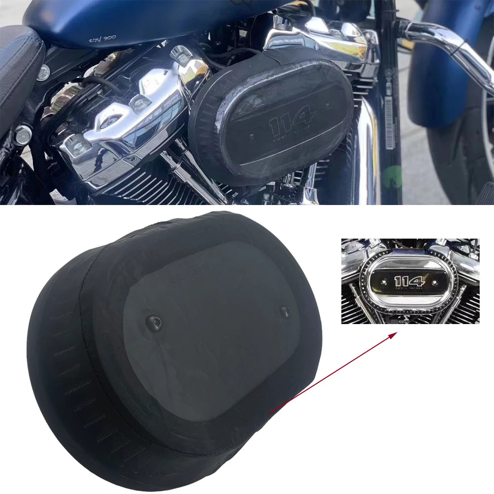 Chaussette de pluie noire pour filtre à air 114 pour Harley filtre à air 114 - vue 1