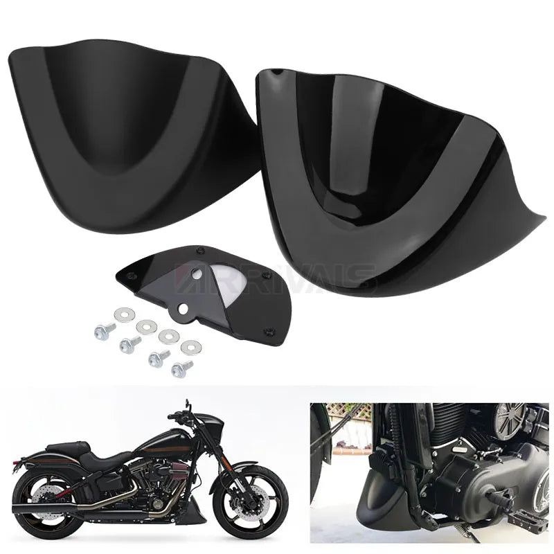 Spoiler menton noir pour Harley Dyna Fat Bob - vue 1
