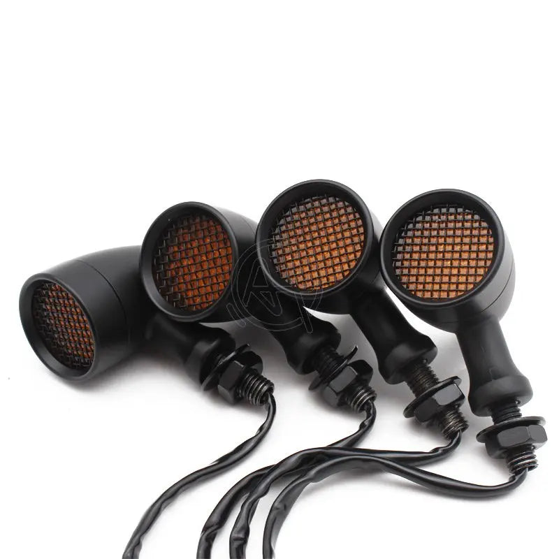 Clignotants LED bullet à grille pour Harley chopper bobber - vue 7