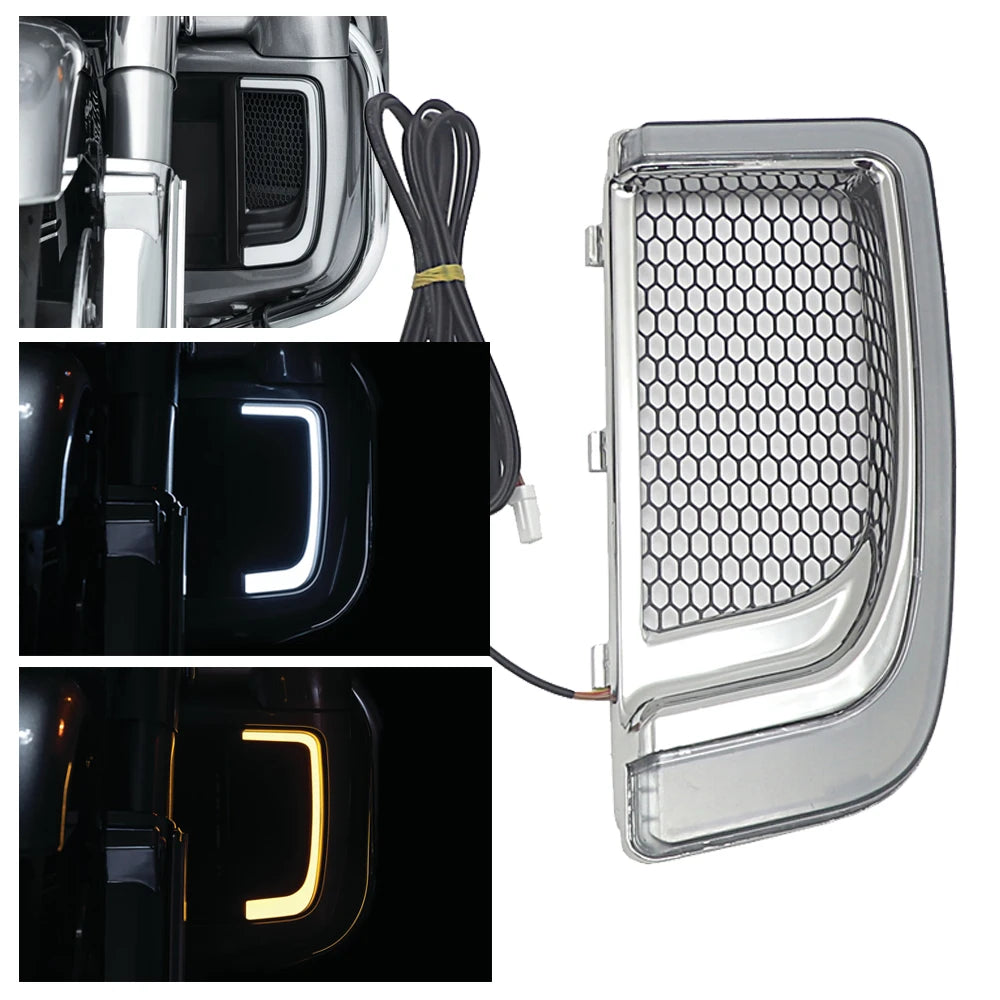 Grilles LED de Carénage Inférieur (Fairing Lower Grills) - Harley-Davidson Touring 2014-2020 – photo 1/6