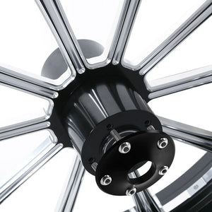 Cache de moyeu de roue avant pour Harley Touring - vue 1