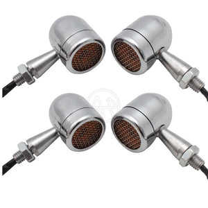 Clignotants LED bullet à grille pour Harley chopper bobber - vue 8