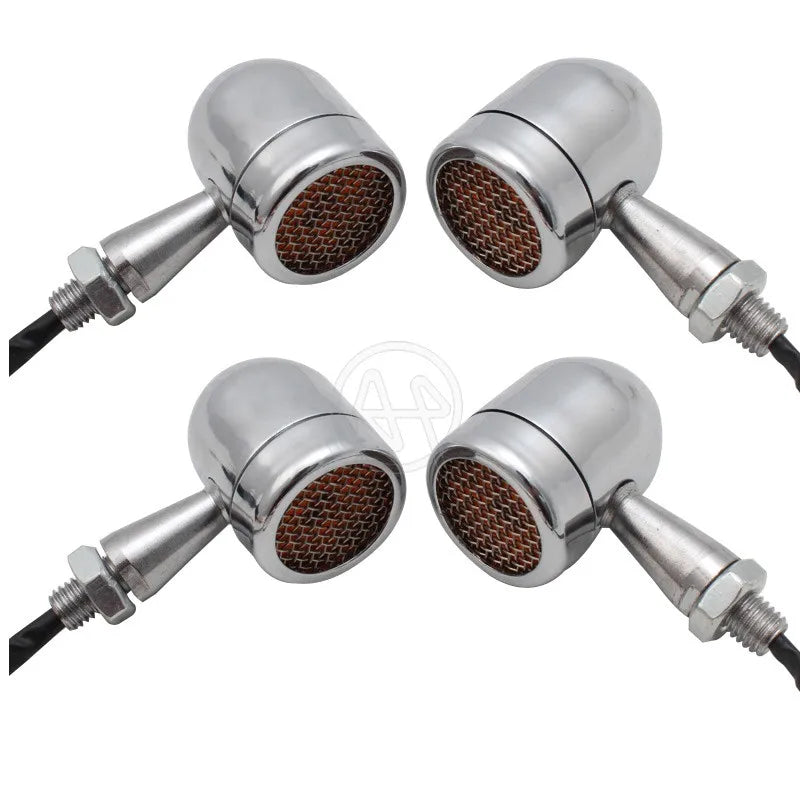 Clignotants LED bullet à grille pour Harley chopper bobber - vue 8