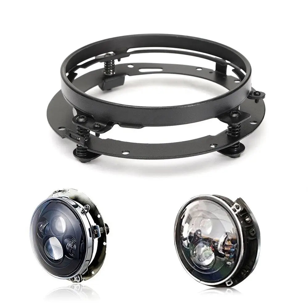Phare LED rond chromé avec feux antibrouillard sur une Harley-Davidson Touring - vue 10