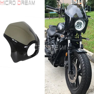 Carénage de phare avec pare-brise fumé pour moto Harley - vue 1