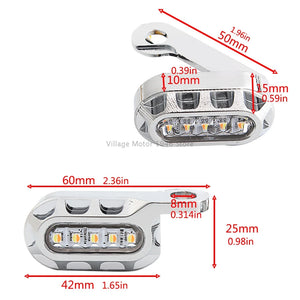 Mini clignotants LED noirs pour Harley Sportster - vue 6