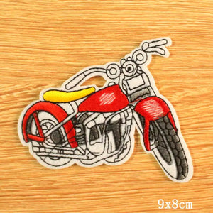 Écusson brodé crâne et cœur style moto biker - vue 15