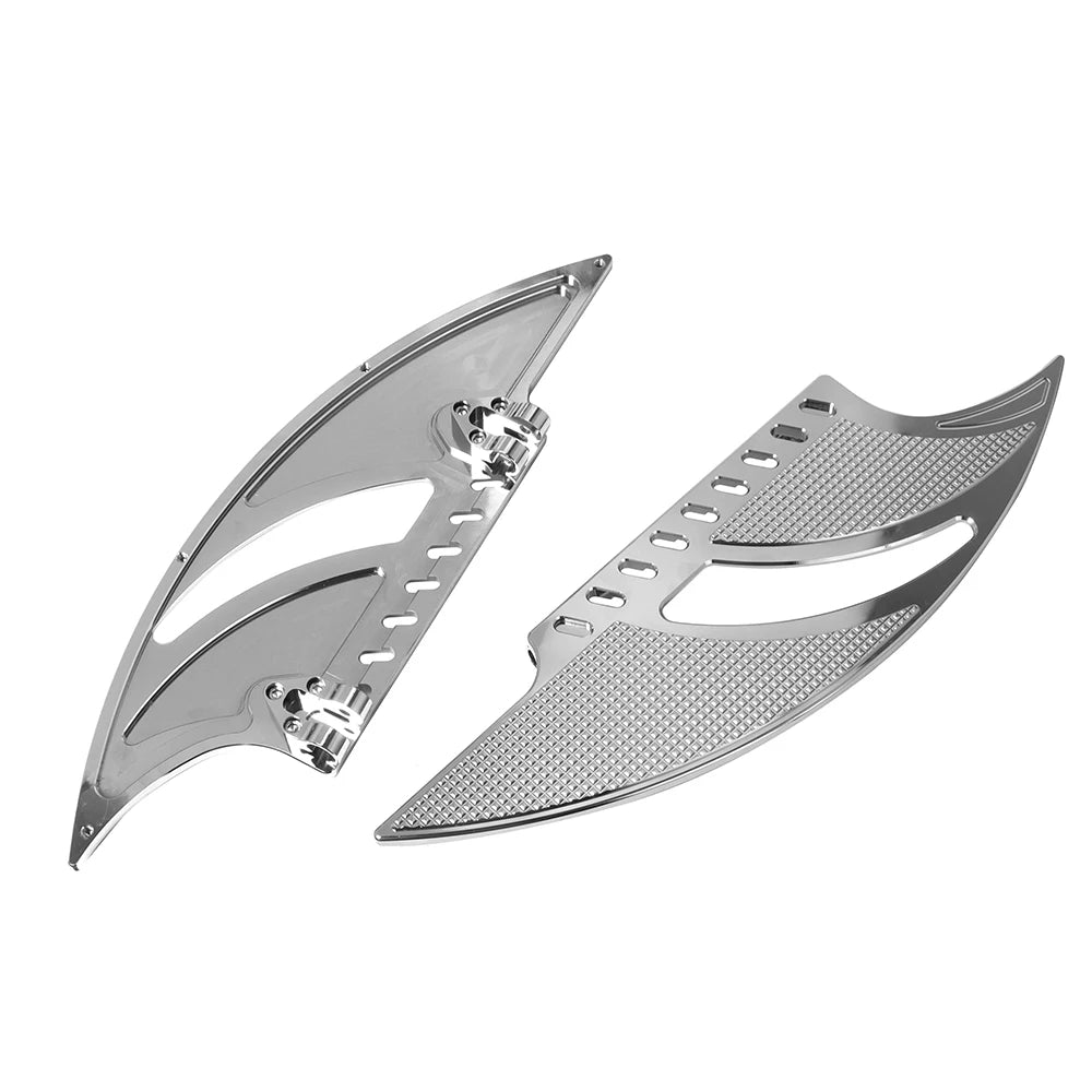 Planchers avant (floorboards) ajourés en aluminium billette pour Harley-Davidson Sportster 883/1200, Touring, Electra Glide, Road King & Dyna – photo 5/8