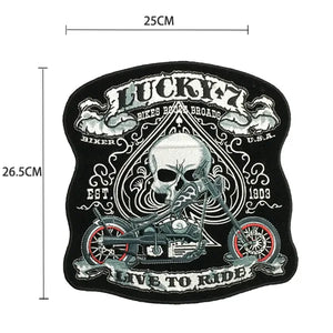 Écusson brodé grand format punk crâne aigle - vue 11