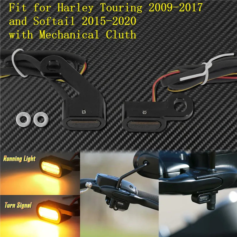 Mini clignotants LED E-Mark avant, feu de position pour Harley Touring, Street/Road Glide, Softail, Sportster XL883 - vue 16