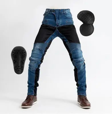 Pantalon moto homme anti-chute façon jean - vue 28