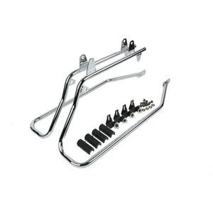 Support noir renforcé pour sacoche rigide sur une Harley-Davidson Softail Fat Boy - vue 6