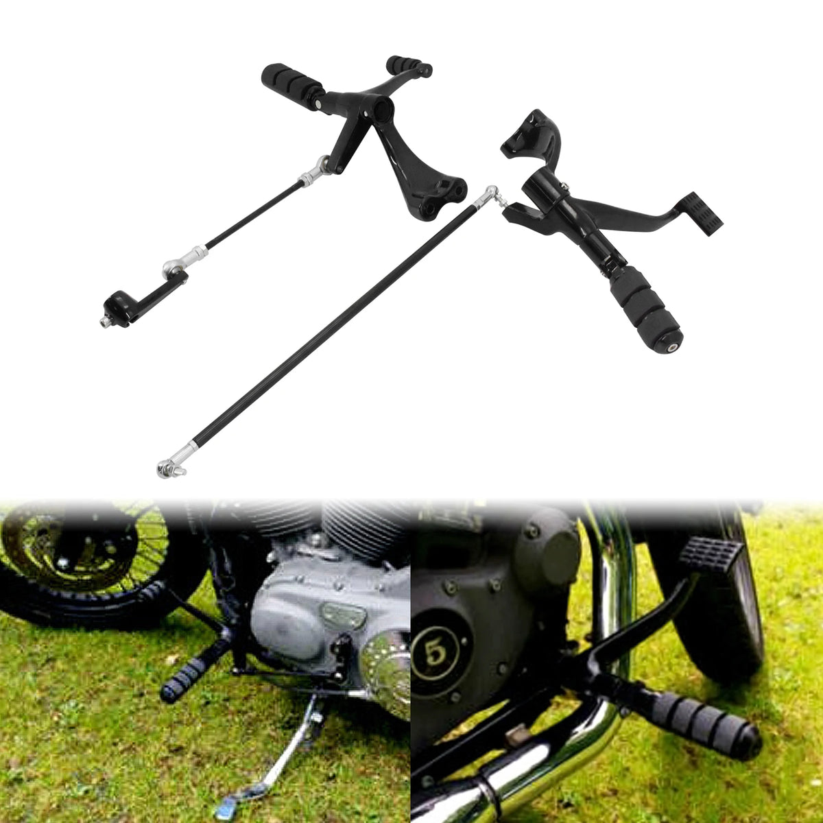 Kit complet de commandes avancées noires pour Harley Sportster 1200 Custom, Seventy Two et 883 Iron 2004-2022 – photo 7/8